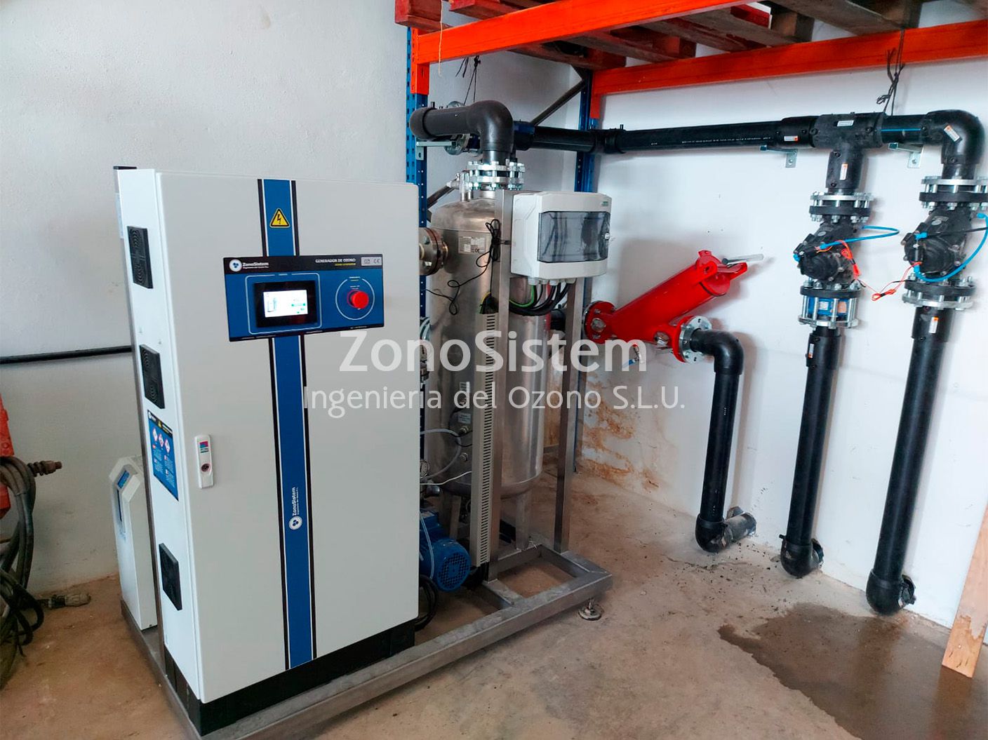 Ozono en embotelladora de agua, España.