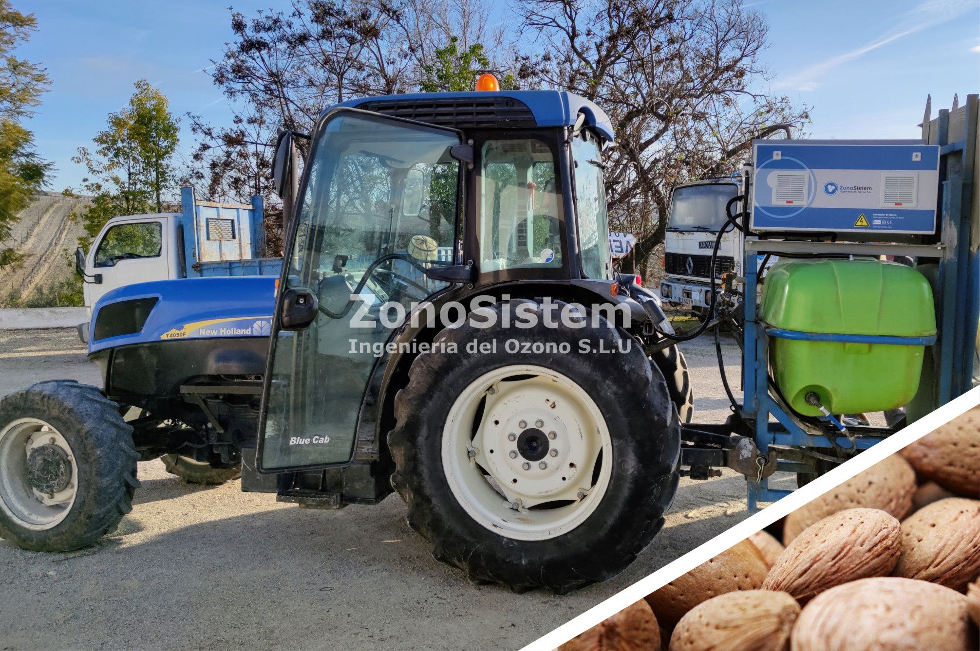 Ozônio para cultivo de amendoeiras, Granada, Espanha.