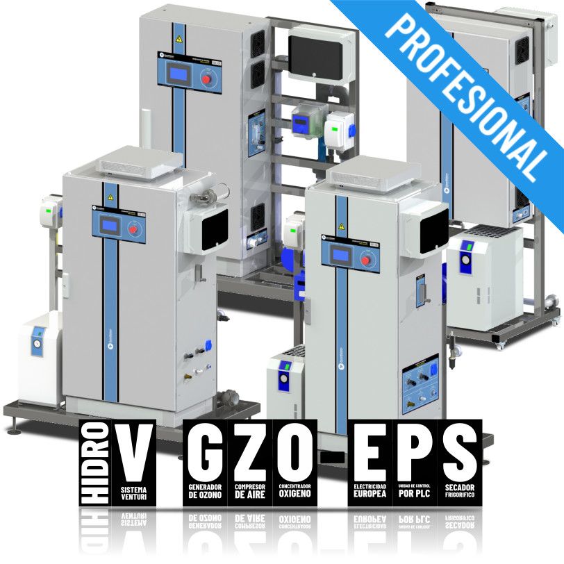 Générateurs d'ozone professionnels pour l'eau Gamme HIDRO V GZO-EPS