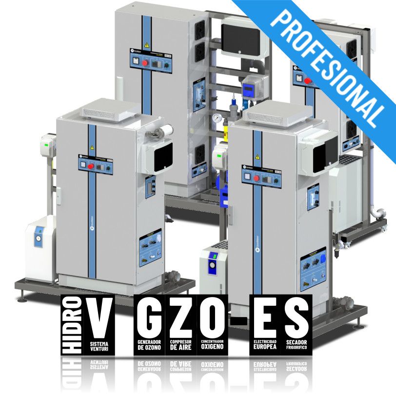 Générateurs d'ozone professionnels pour l'eau Gamme HIDRO V GZO-ES