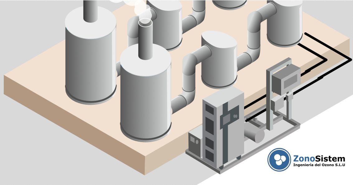 Ozone for deodorization towers