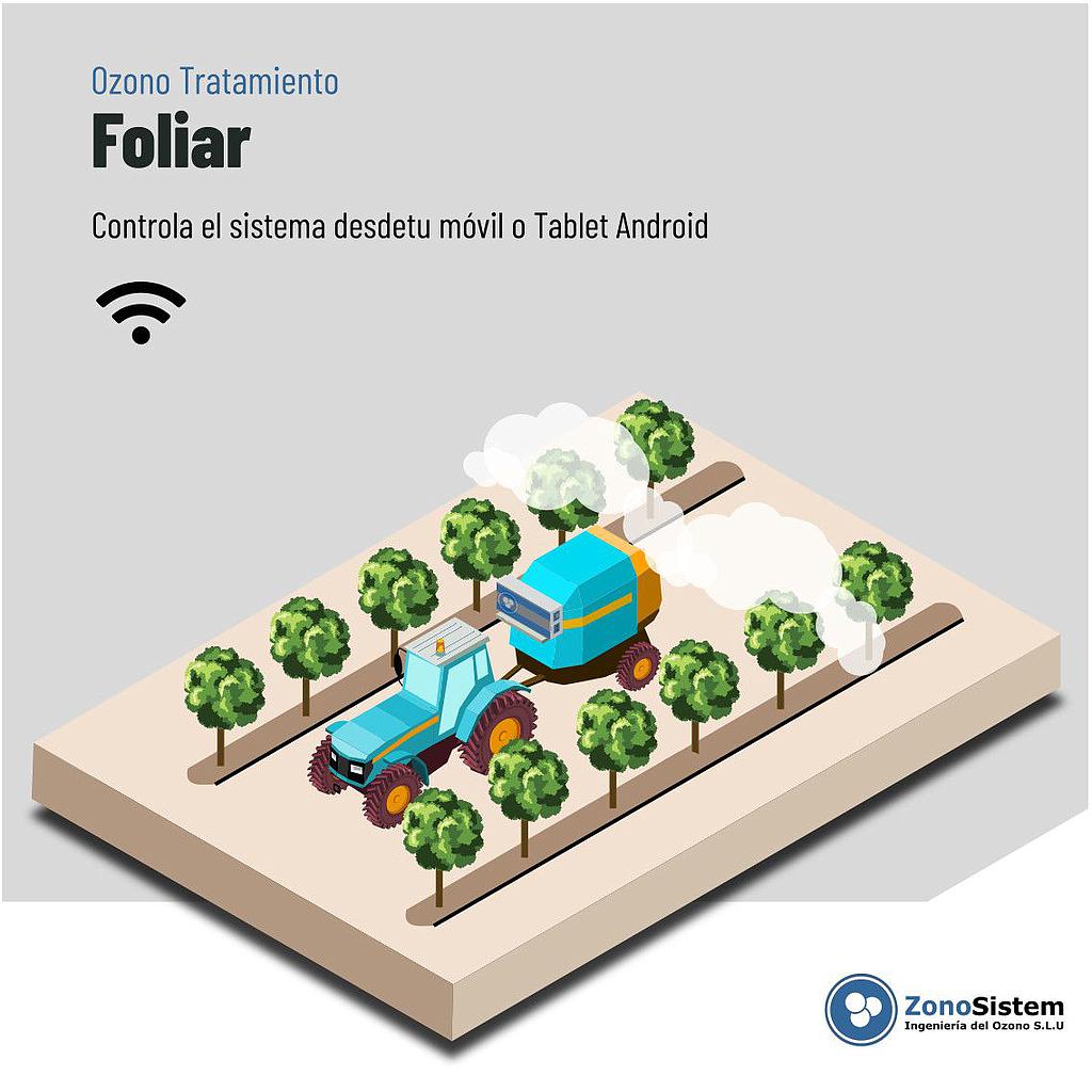 Uso de ozônio para tratamento de pulverização foliar